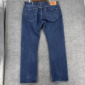 Levi's 501 Button Fly Jeans Mens 40x34 Blue Straight Dark Wash